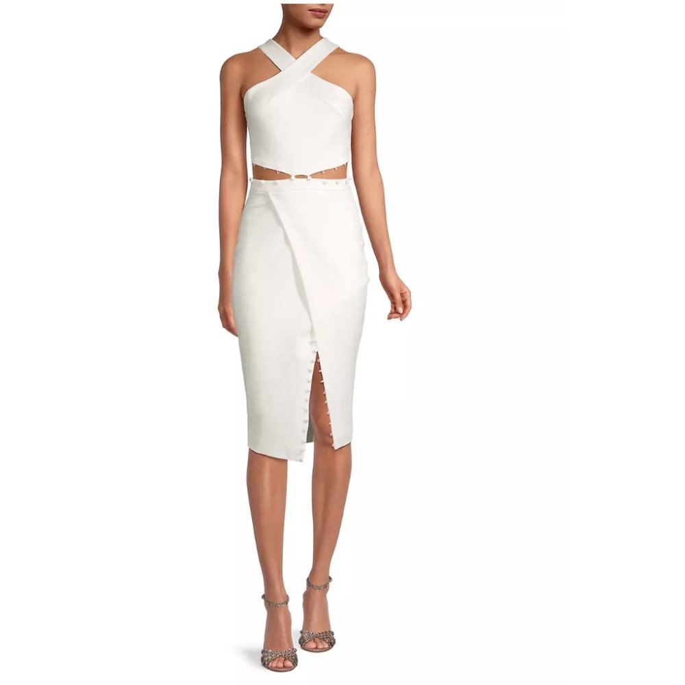NWT Lavish Alice Ponte Cut-Out Midi-Dress sz 10